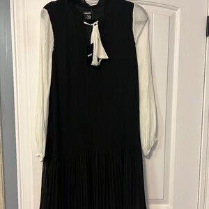 DKNY knee length pleated dress